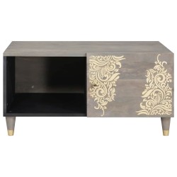 Table basse Gris 80 x 50 x 40 cm Bois de mangue massif 617135617135