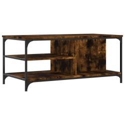 Table basse Chêne fumé 100x50x45 cm Bois d'ingénierie 617136617136
