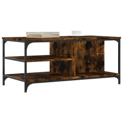 Table basse Chêne fumé 100x50x45 cm Bois d'ingénierie 617136617136
