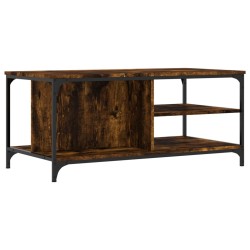 Table basse Chêne fumé 100x50x45 cm Bois d'ingénierie 617136617136
