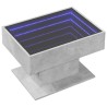Table basse avec LED gris béton 70x50x45 cm bois d'ingénierie 617137617137