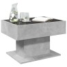 Table basse avec LED gris béton 70x50x45 cm bois d'ingénierie 617137617137