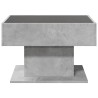 Table basse avec LED gris béton 70x50x45 cm bois d'ingénierie 617137617137