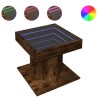 Table basse avec LED chêne fumé 50x50x45 cm bois d'ingénierie 617138617138