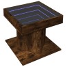 Table basse avec LED chêne fumé 50x50x45 cm bois d'ingénierie 617138617138