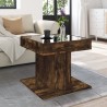 Table basse avec LED chêne fumé 50x50x45 cm bois d'ingénierie 617138617138