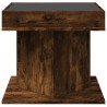 Table basse avec LED chêne fumé 50x50x45 cm bois d'ingénierie 617138617138