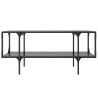 Table basse avec dessus en verre noir 98,5x50x45 cm acier 617139617139