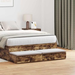 Tiroirs de lit avec tiroir Chêne fumé 120 x 36,5 x 16,5 cm 617145617145