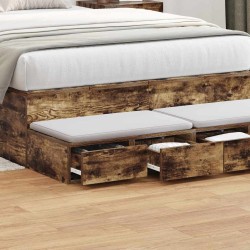 Tiroirs de lit avec tiroir Chêne fumé 120 x 36,5 x 16,5 cm 617145617145