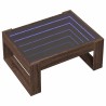 Table basse avec LED infini chêne marron 70x53x30 cm 617149617149