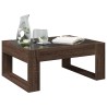 Table basse avec LED infini chêne marron 70x53x30 cm 617149617149