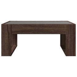 Table basse avec LED infini chêne marron 70x53x30 cm 617149617149
