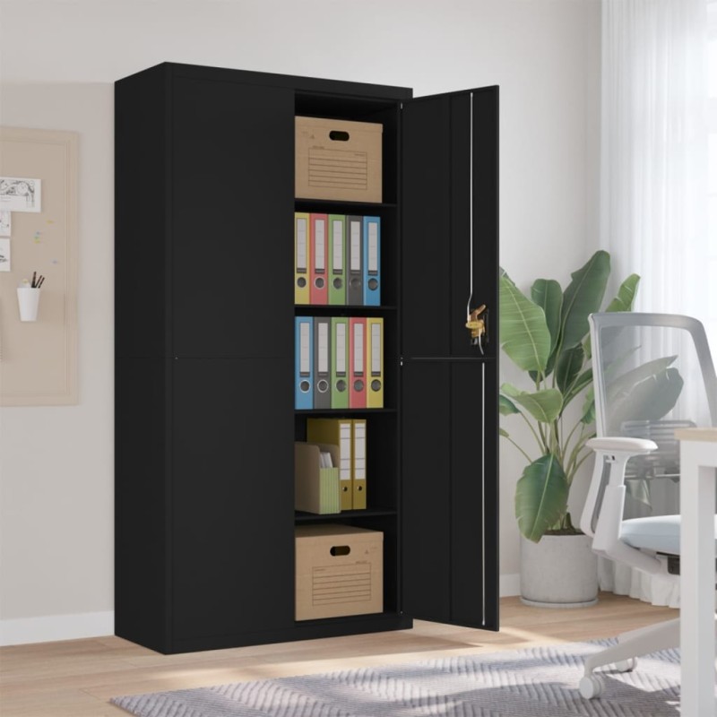 Classeur noir 90x40x180 cm acier 617151617151