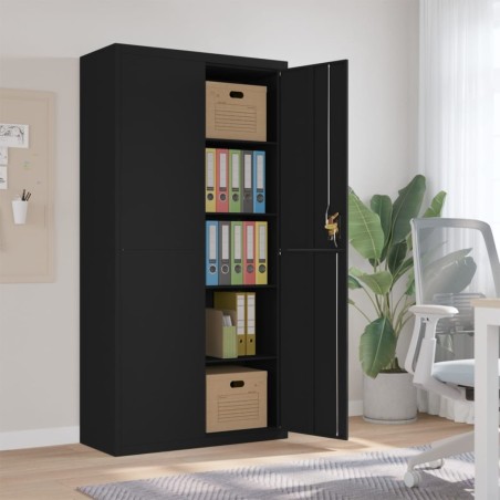 Classeur noir 90x40x180 cm acier 617151617151
