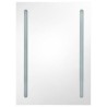 Armoire de salle de bain à miroir LED Blanc brillant 50x13x70cm 617153617153