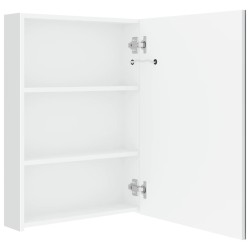 Armoire de salle de bain à miroir LED Blanc brillant 50x13x70cm 617153617153