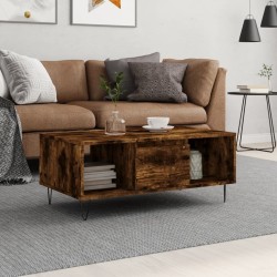 Table basse Chêne fumé 90x50x36,5 cm Bois d'ingénierie 617155617155