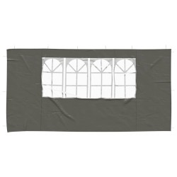 Mur de tente de fête 2 pcs 400 x 195 cm Anthracite PE et acier 617156617156
