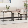 Table basse gigogne 3 pcs chêne artisanal 50.5 x 35 x 53 cm 617158617158