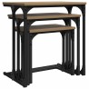 Table basse gigogne 3 pcs chêne artisanal 50.5 x 35 x 53 cm 617158617158