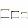 Table basse gigogne 3 pcs chêne artisanal 50.5 x 35 x 53 cm 617158617158