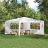 Mur de tente de fête 2 pcs 400 x 195 cm Blanc PE et acier 617159617159