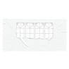 Mur de tente de fête 2 pcs 400 x 195 cm Blanc PE et acier 617159617159