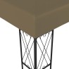 Tonnelle avec guirlande lumineuse à LED 3x4 m Taupe Tissu 617167617167
