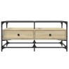 Table basse et dessus en verre chêne sonoma 98,5x50x45 cm acier 617169617169