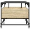 Table basse et dessus en verre chêne sonoma 98,5x50x45 cm acier 617169617169