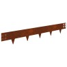 Bordure de Pelouse 50 pcs 100 x 15 cm Acier Rouillé 617171617171