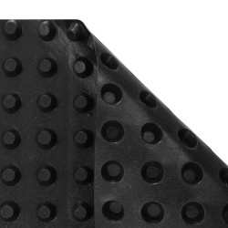 Feuille de drainage nervurée Noir 1 x 20 m HDPE 617172617172