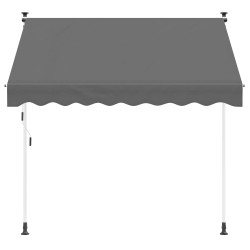 Auvent rétractable manuel Gris clair 150 cm 617174617174