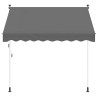 Auvent rétractable manuel Gris clair 150 cm 617174617174