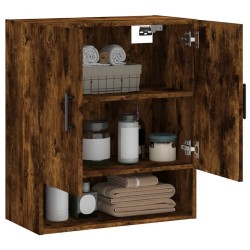 Armoire murale chêne fumé 60x31x70 cm bois d'ingénierie 617182617182