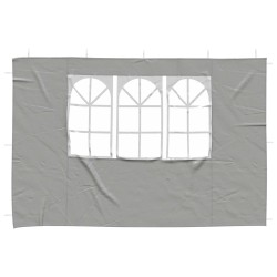 Mur de tente de fête 2 pcs 300 x 195 cm Gris clair PE et acier 617183617183