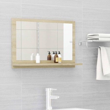Miroir salle de bain Chêne sonoma 60x10,5x37 cm Bois ingénierie 617184617184