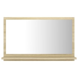 Miroir salle de bain Chêne sonoma 60x10,5x37 cm Bois ingénierie 617184617184