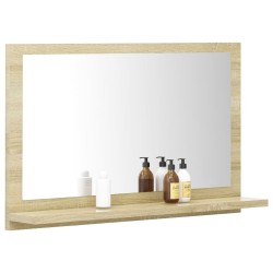 Miroir salle de bain Chêne sonoma 60x10,5x37 cm Bois ingénierie 617184617184
