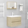 Miroir salle de bain Chêne sonoma 60x10,5x37 cm Bois ingénierie 617184617184