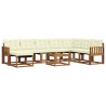 Ensemble de canapés d'extérieur 9 pcs Naturel et Crème 617189617189