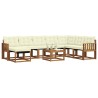 Ensemble de canapés d'extérieur 9 pcs Naturel et Crème 617189617189
