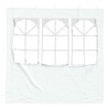 Mur de tente de fête 2 pcs 200 x 195 cm Blanc PE et acier 617192617192