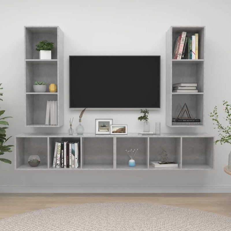 | Meuble TV mural | Montage mural 4 pcs 37 x 37 x 107,5 cm 617193617193