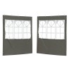 Mur de tente de fête 2 pcs 200 x 195 cm Anthracite PE et acier 617194617194