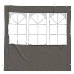 Mur de tente de fête 2 pcs 200 x 195 cm Anthracite PE et acier 617194617194