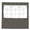 Mur de tente de fête 2 pcs 200 x 195 cm Anthracite PE et acier 617194617194