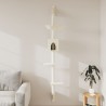 Arbre à chat mural avec griffoir crème 187 cm 617195617195