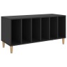 Armoire à disques noir 100x38x48 cm bois d'ingénierie 617199617199
